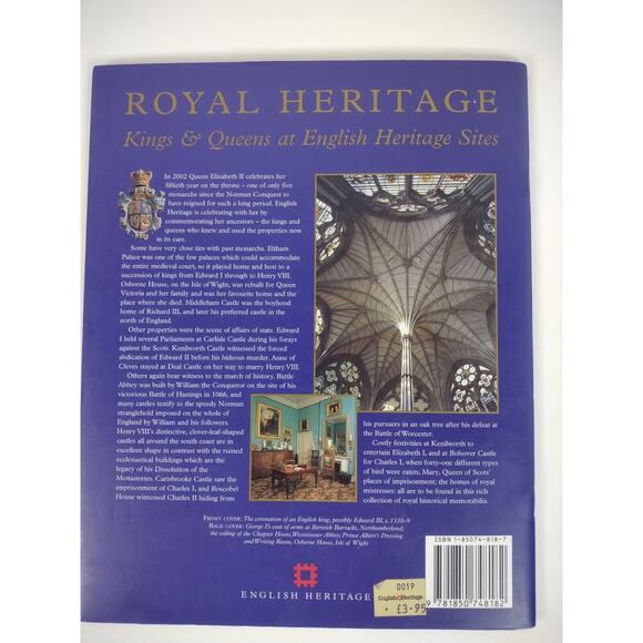 Royal Heritage: Kings and Queens English Heritage Sites Horsler Souvenir Bk 2002 - Picture 2 of 6